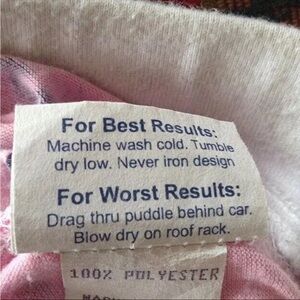 Humorous Laundry Care Tag